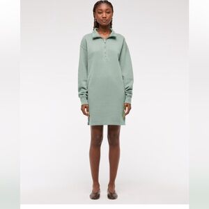 Abercrombie & Fitch Long-Sleeve Zip-Up Fleece Mini Dress Large